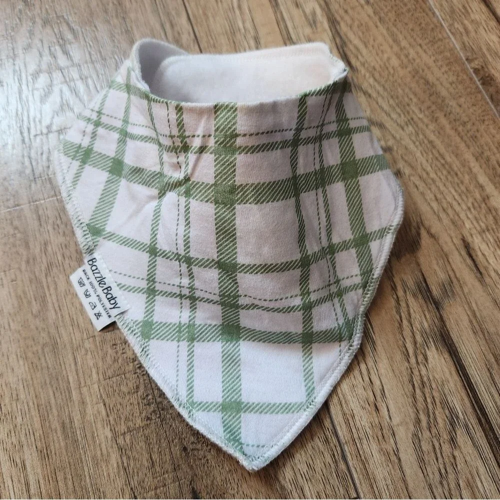 Bazzle Baby Organic Cotton Bandana Bibs Set of 3 Snap Closure